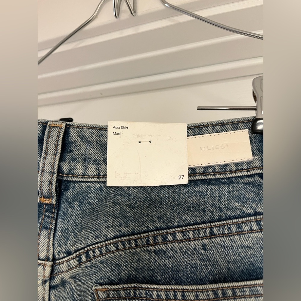 DL1961 Women's Blue Denim Maxi Skirt - Picture 8 of 9